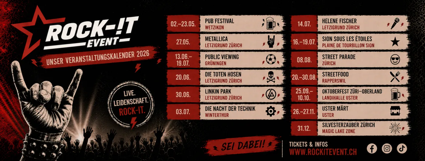 Rock-!t Event GmbH Eventkalender 2026